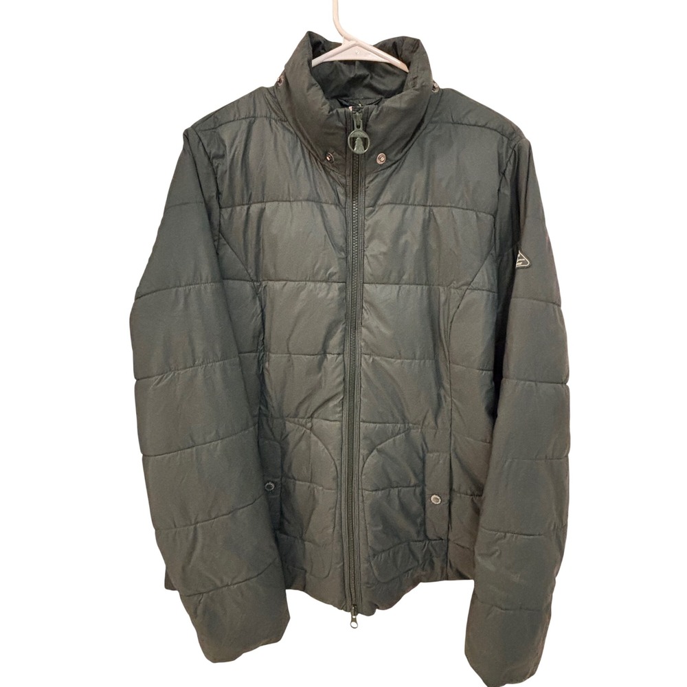 Barbour Dover Quilt Puffer Jacket Dark Green LQU1219GN51 Womens Green Puffy Coat